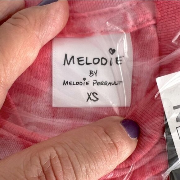 Melodie, Women's Over Moon Pink Tie Dye T-Shirt. Size: XS. NWT. (1769) - Picture 4 of 10